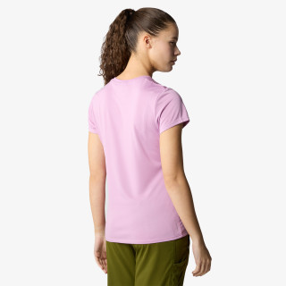 THE NORTH FACE Majica kratkih rukava W REAXION AMP CREW - EU MINERAL PURPLE 