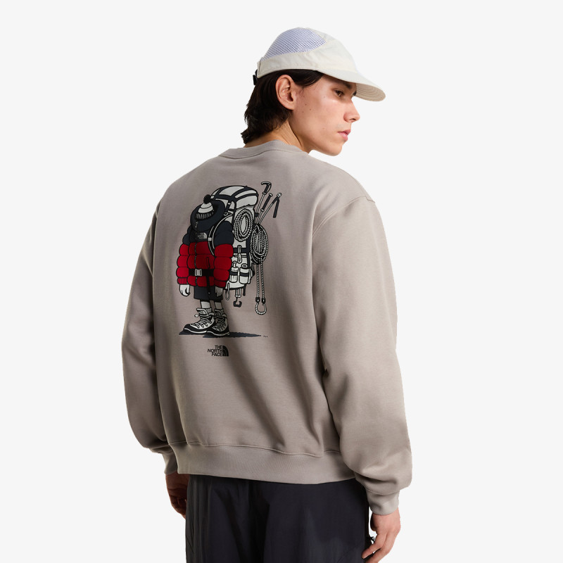 THE NORTH FACE Majica s kapuljačom U GEAR UP GET OUT RLX CREW-GRAPHIC 