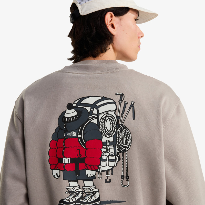 THE NORTH FACE Majica s kapuljačom U GEAR UP GET OUT RLX CREW-GRAPHIC 
