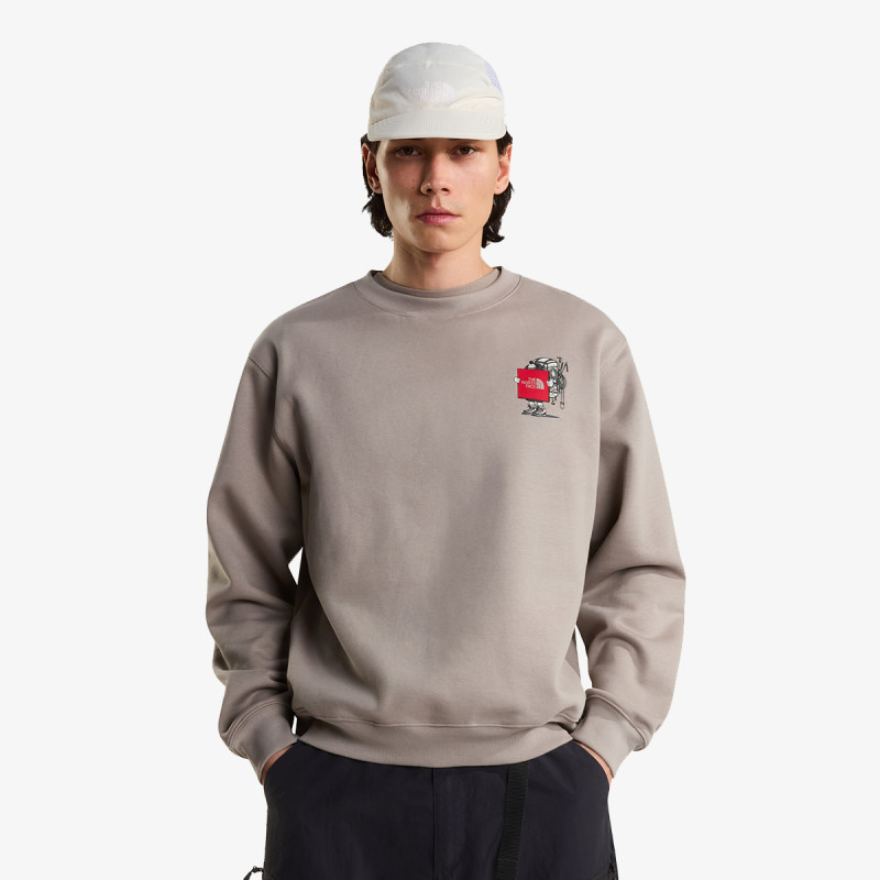 THE NORTH FACE Majica s kapuljačom U GEAR UP GET OUT RLX CREW-GRAPHIC 