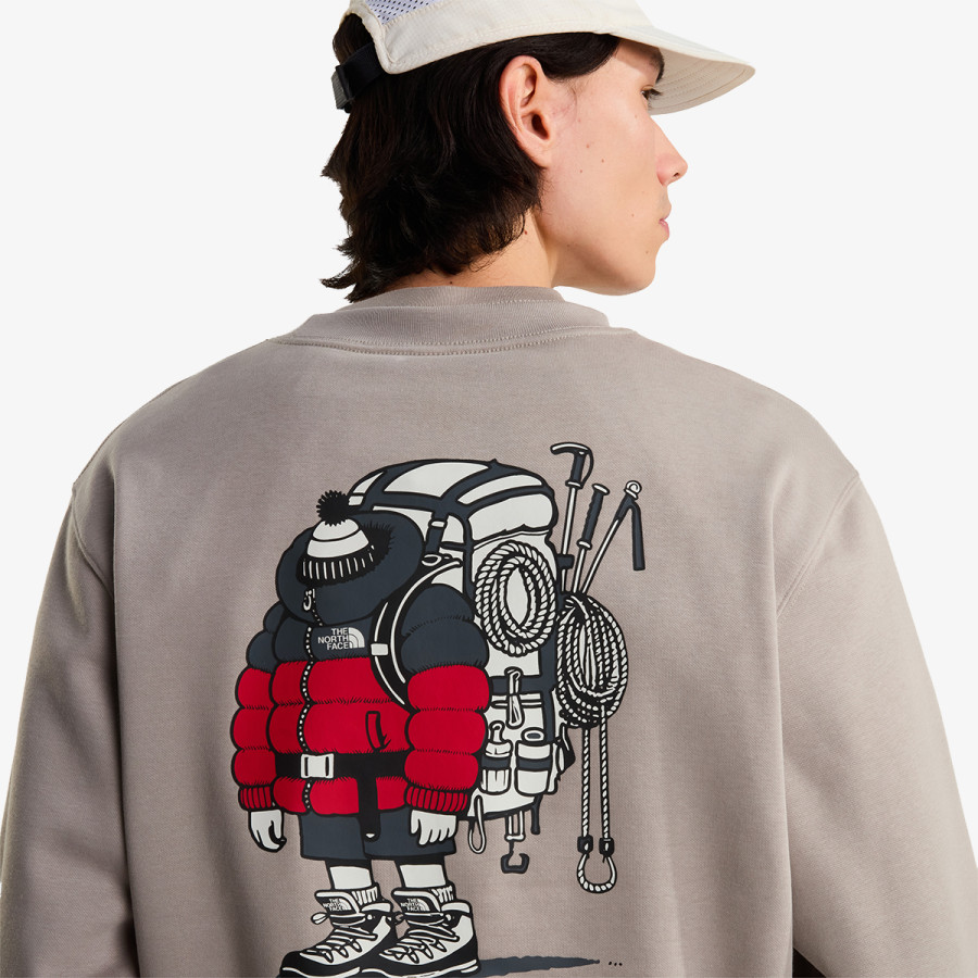 THE NORTH FACE Majica s kapuljačom U GEAR UP GET OUT RLX CREW-GRAPHIC 