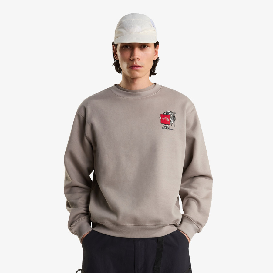 THE NORTH FACE Majica s kapuljačom U GEAR UP GET OUT RLX CREW-GRAPHIC 