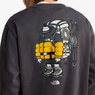 THE NORTH FACE Majica s kapuljačom U GEAR UP GET OUT RLX CREW-GRAPHIC 