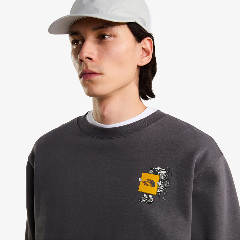 THE NORTH FACE Majica s kapuljačom U GEAR UP GET OUT RLX CREW-GRAPHIC 