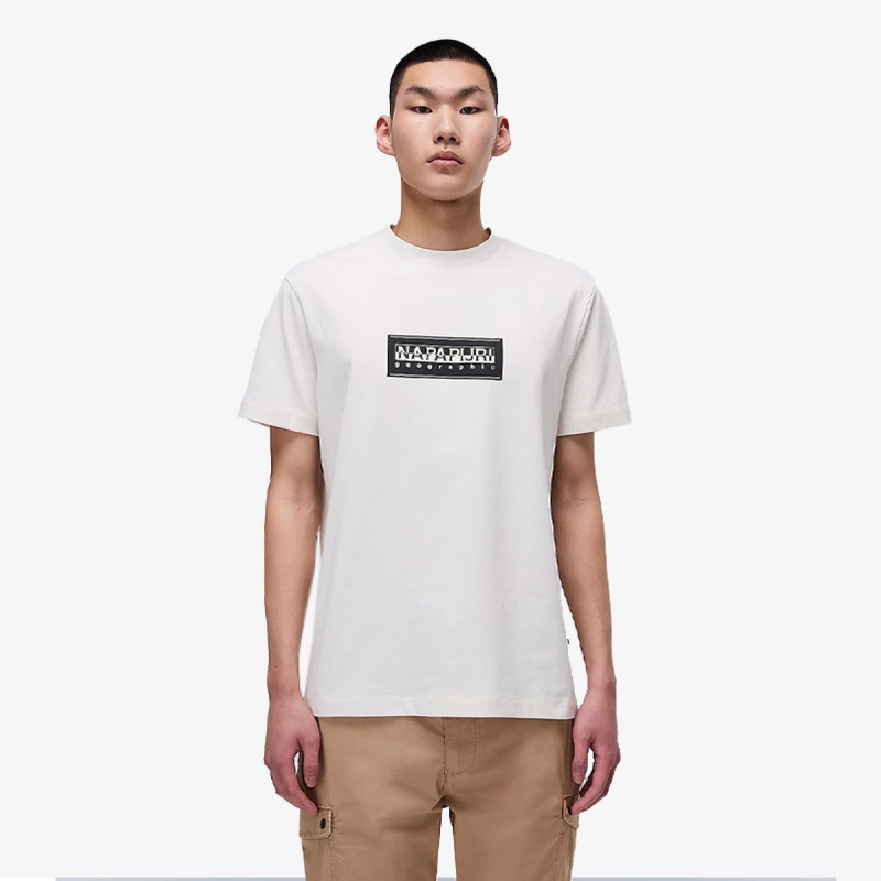NAPAPIJRI Majica kratkih rukava S-BOX LOGO SS N1A WHITE WHISPER 