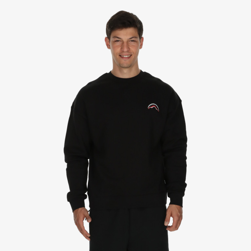 SPRAYGROUND Majica s kapuljačom BLOCK PARTY CREWNECK BLK 