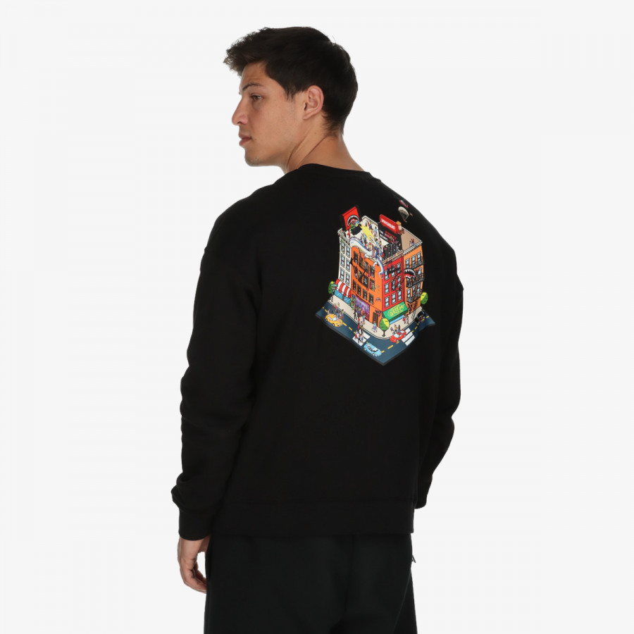 SPRAYGROUND Majica s kapuljačom BLOCK PARTY CREWNECK BLK 