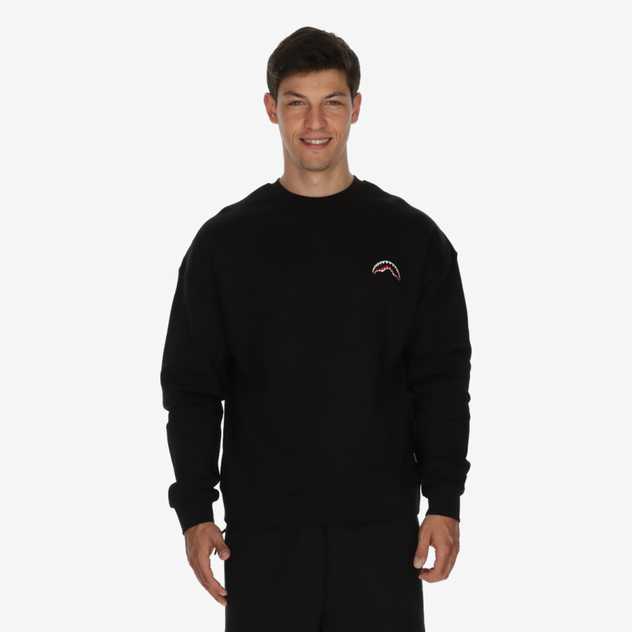 SPRAYGROUND Majica s kapuljačom BLOCK PARTY CREWNECK BLK 