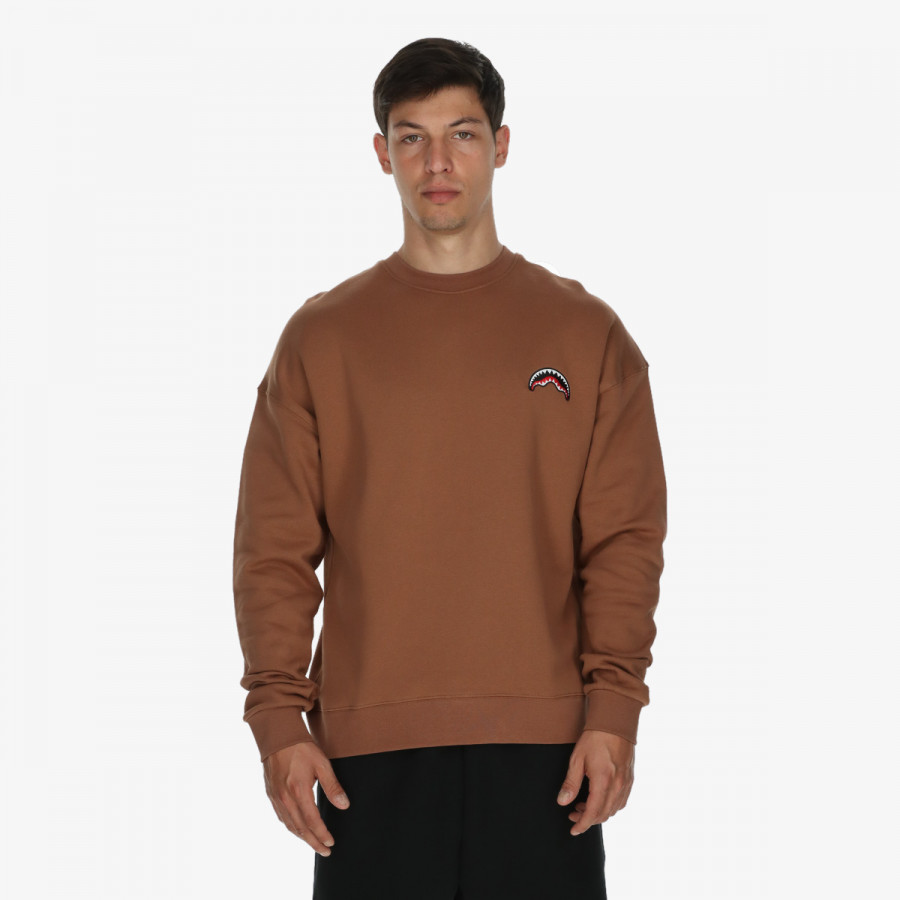 SPRAYGROUND Majica s kapuljačom BLOCK PARTY CREWNECK BROWN 