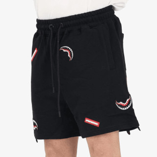 SPRAYGROUND Kratke hlače SHARK PATCHES SHORTS BLK 