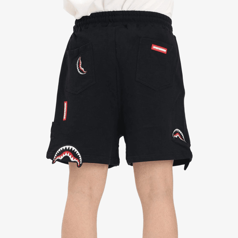 SPRAYGROUND Kratke hlače SHARK PATCHES SHORTS BLK 
