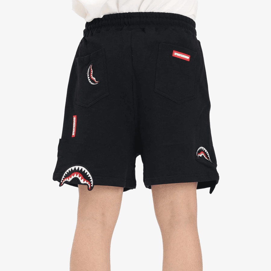 SPRAYGROUND Kratke hlače SHARK PATCHES SHORTS BLK 