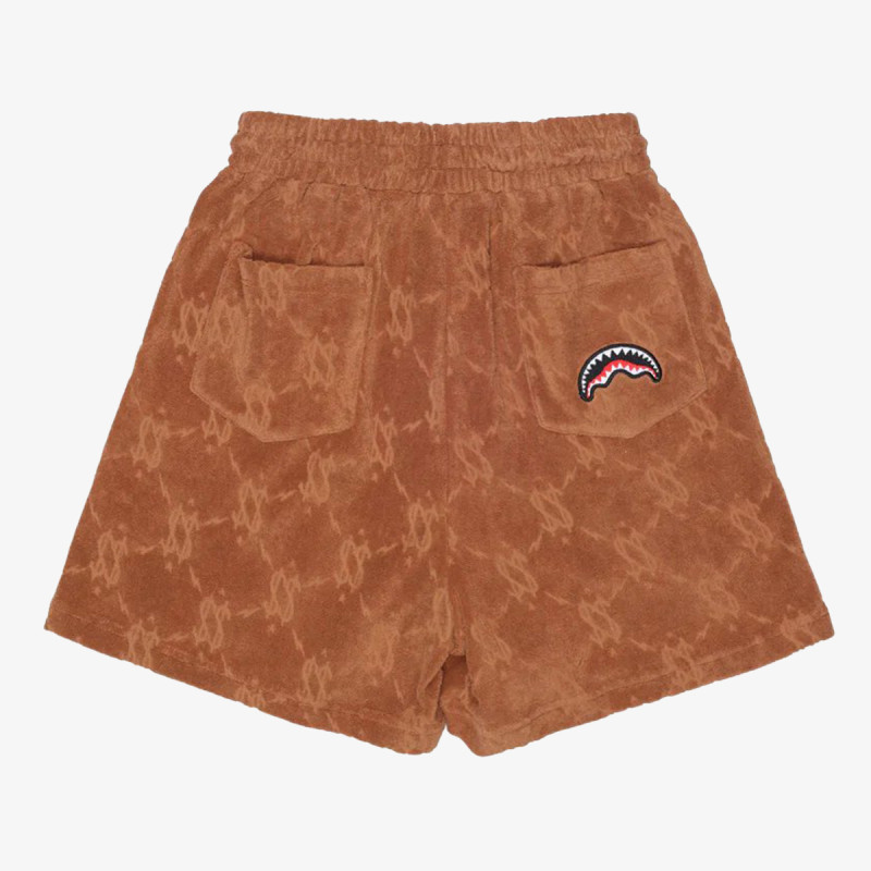 SPRAYGROUND Kratke hlače ALL THE MONEY SHORTS BROWN 