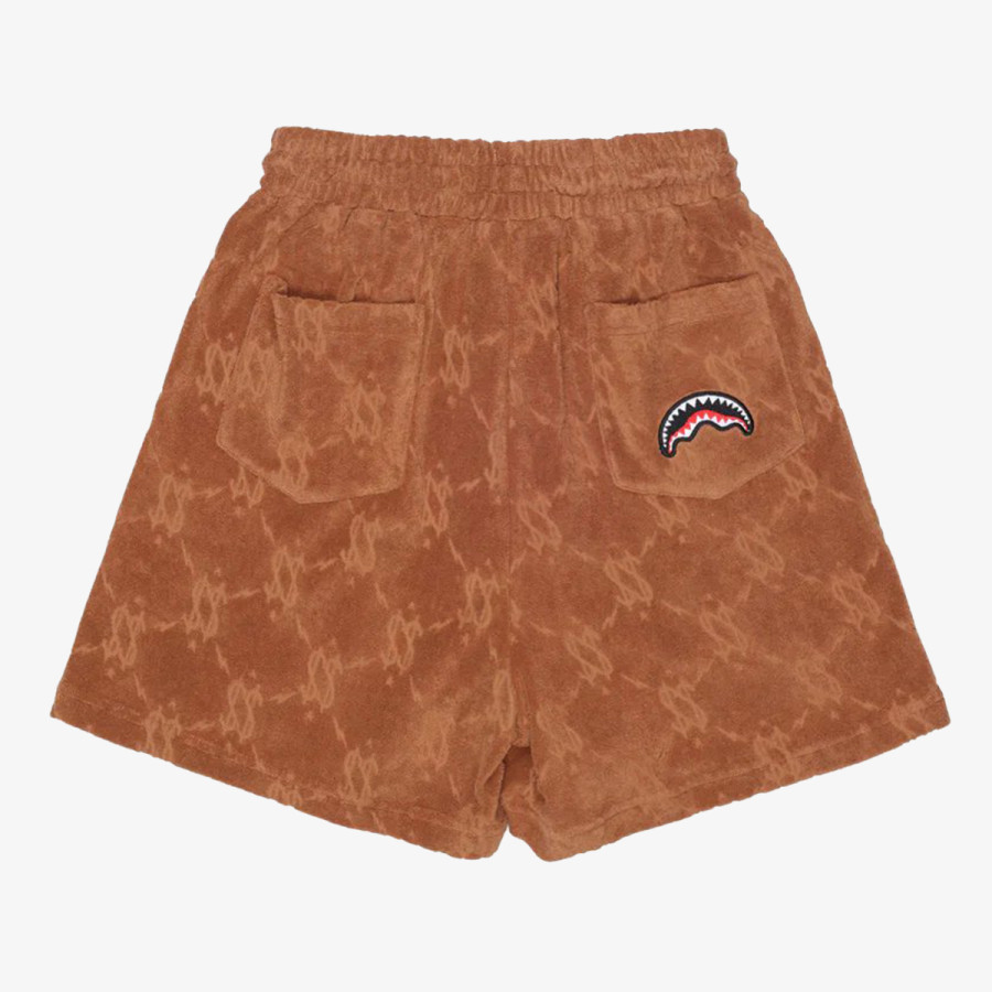 SPRAYGROUND Kratke hlače ALL THE MONEY SHORTS BROWN 