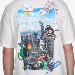 SPRAYGROUND Kratke hlače CHARACTER INVASION T-SHIRT WHT 