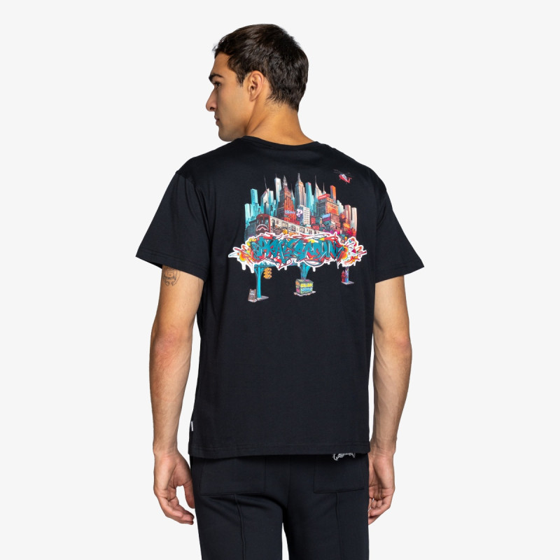 SPRAYGROUND Majica kratkih rukava CITY SKYLINE NEW REGULAR T-SHIRT BLK 