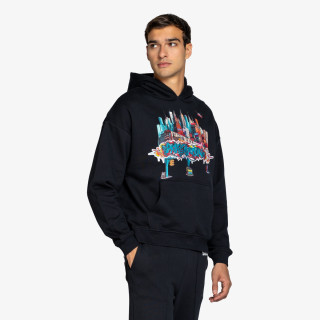 SPRAYGROUND Majica s kapuljačom CITY SKYLINE COMFY HOODIE BLK 