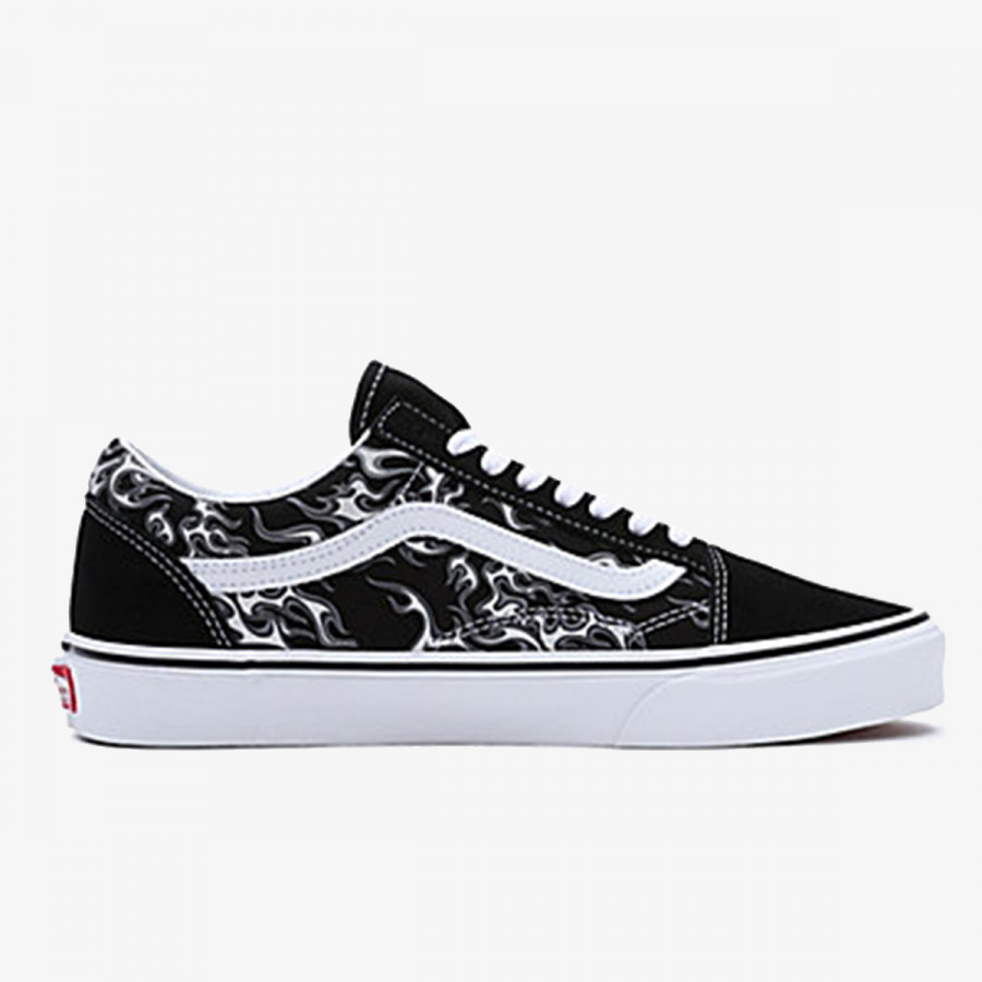 VANS Tenisice Old Skool FLAMES BLACK/TRUE WHITE 