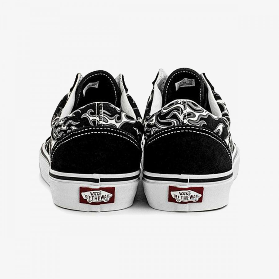 VANS Tenisice Old Skool FLAMES BLACK/TRUE WHITE 