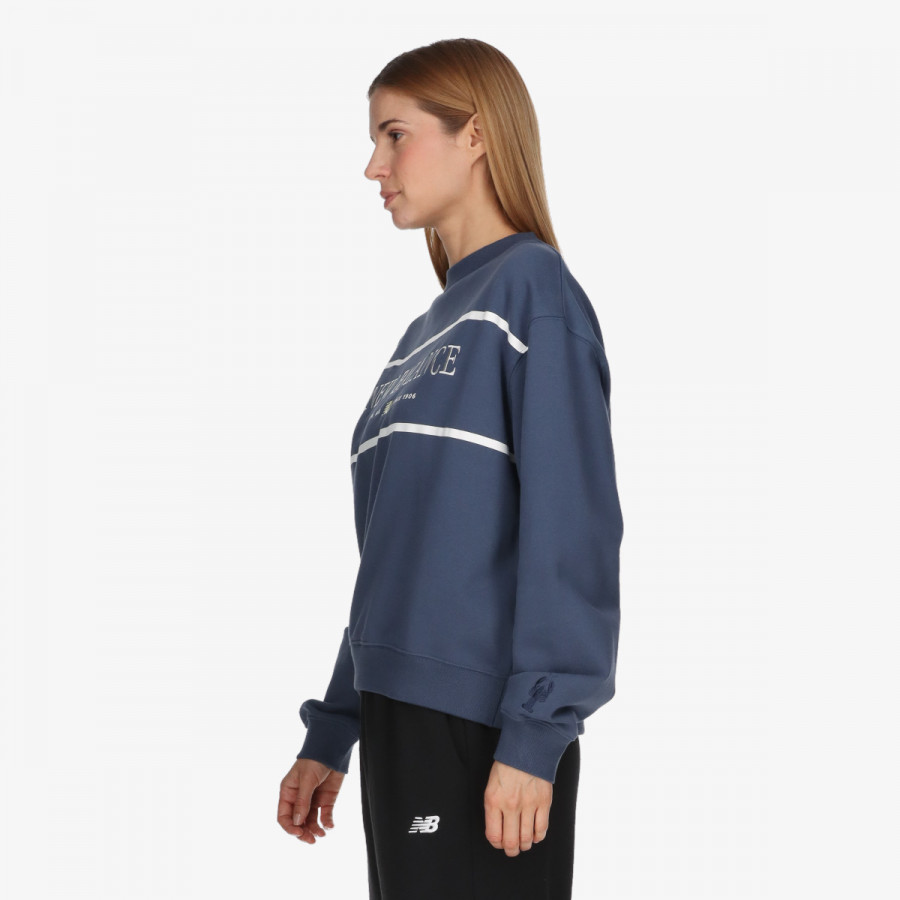 NEW BALANCE Majica s kapuljačom Athletics Nautical Lobster Crew 